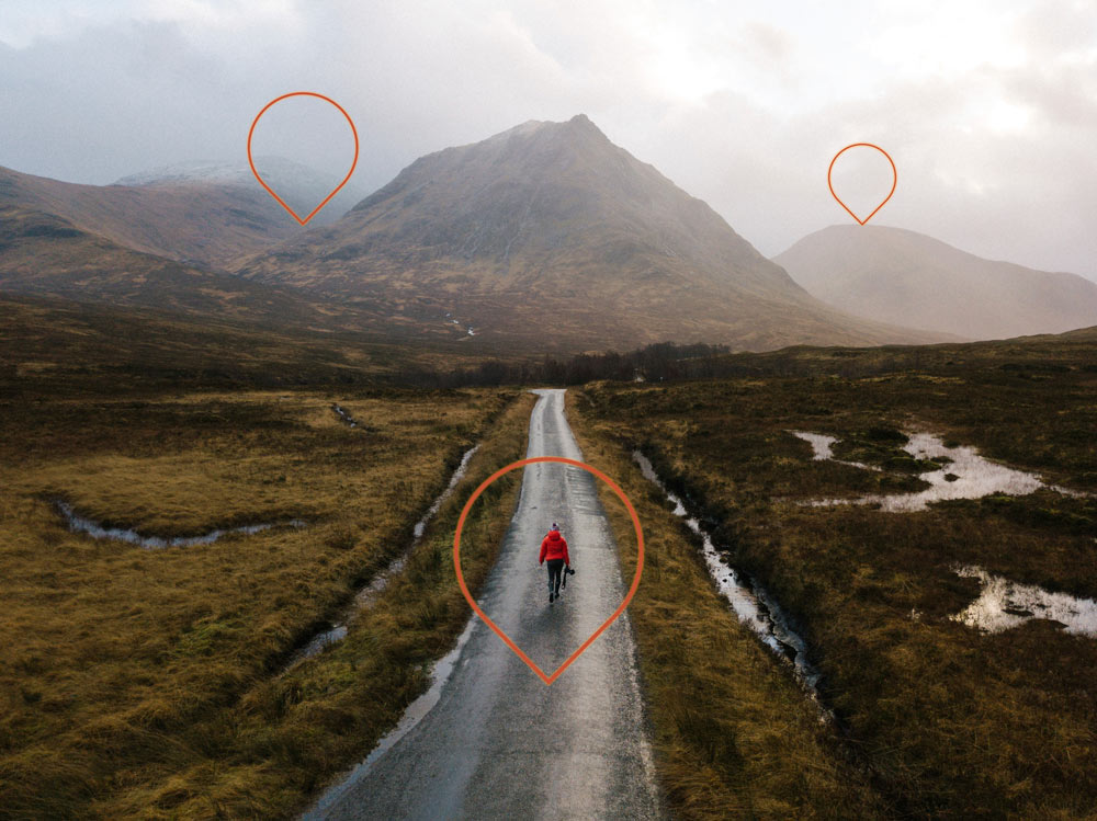 change journey woman walking road glen